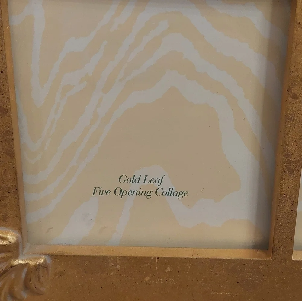TOWLE Silversmiths gold leaf collage picture frame